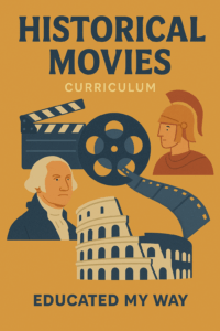 Cover image of the Historical Movie Curriculum full 4-level bundle, created by Educated My Way
