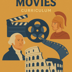 Cover image of the Historical Movie Curriculum full 4-level bundle, created by Educated My Way