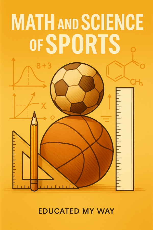 Cover image of the Math and Science of Sports curriculum full bundle for K–12, created by Educated My Way