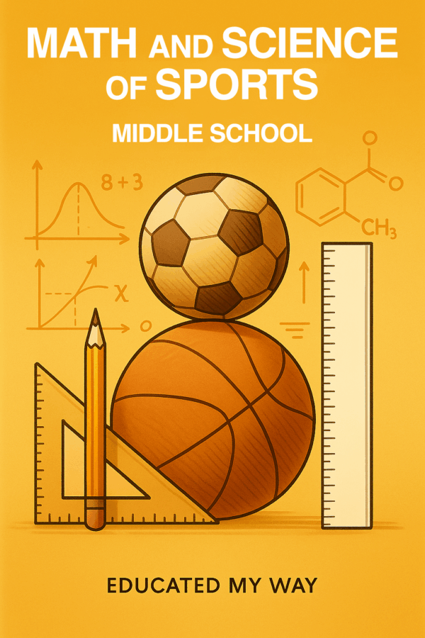 Cover image of the Math and Science of Sports curriculum for middle school students, created by Educated My Way