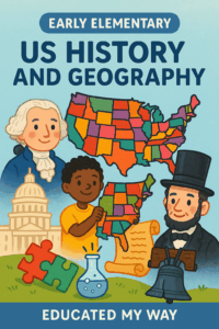 Cover image of the US History and Geography curriculum for high school students, created by Educated My Way